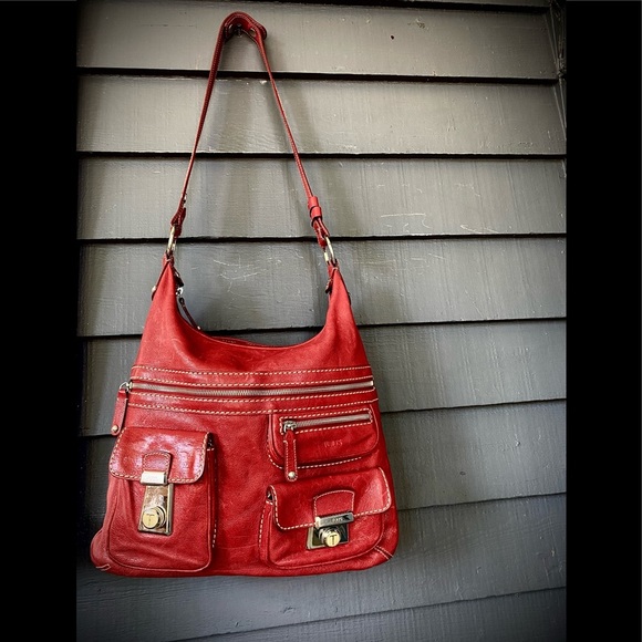 TOD’S Red Leather Large Crossbody Bag - Picture 3 of 12